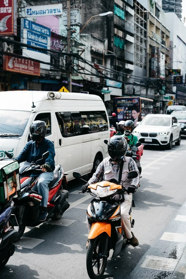 Motorcycle rider maintaining physical fitness